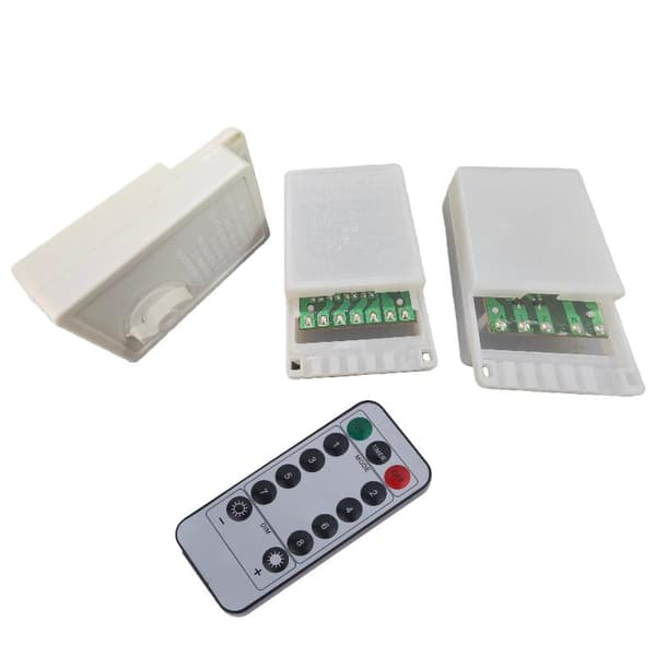 1 sett LED-dimmer 8 moduser kontroller LED-strengnettgardinlys A3