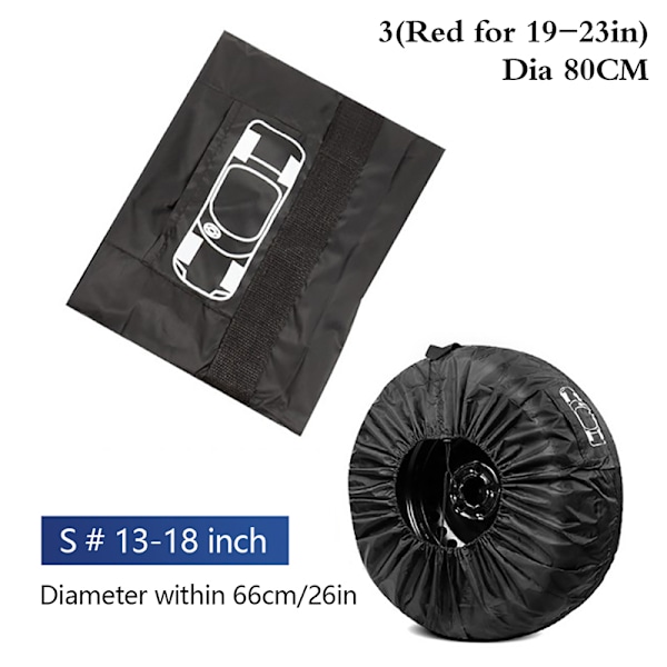 Cover Auton cover säilytyspussit autoille Case 3(Red for 19-23in)