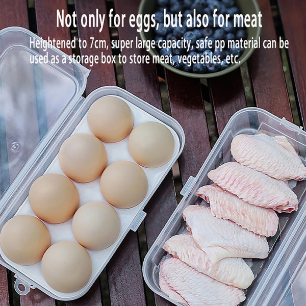Egg Box 3/4/8 Grids Egg Holder Container For Outdoor Camping Pi 4 squares