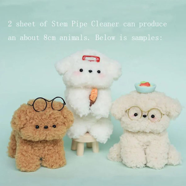Sheet DIY Coral Velvet Chenille Sticks Stam Pipe Cleaner Making A5