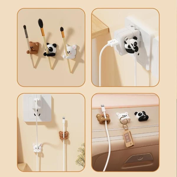 Tegneserie skrivebordskabelorganisator 3pcs