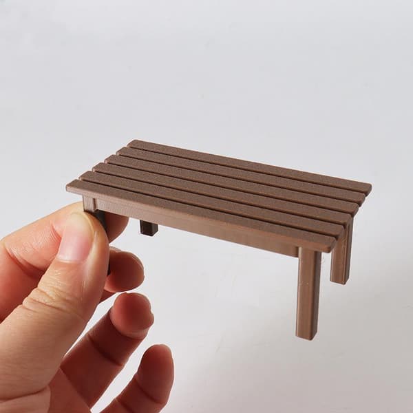 1/12 Dukkehus Simulation Bord Bænk Model Dukkehusmøbler 1Pcs
