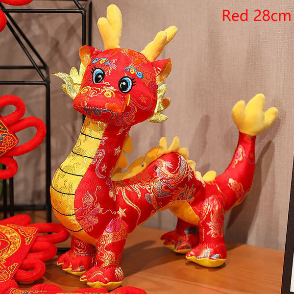 2024 tegneserie Zodiac Dragon Year Mascot Dragon Plyslegetøj Ny Y A2