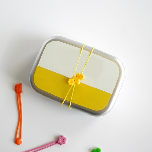 5 stk silikonbånd for barn lunsjboks Bento Bag Slips Wrap Band