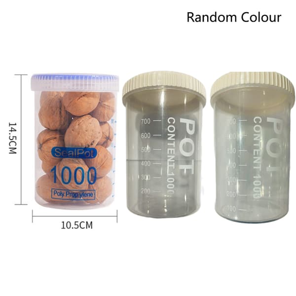 1 st förseglad förvaringslåda transparent kök spannmålsorganisatör St 1000ml
