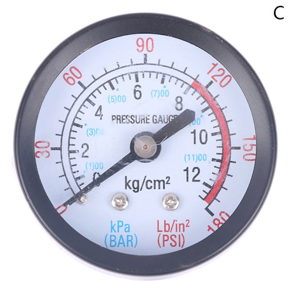 Iron Shell Bar Lufttryksmåler Dobbeltskala For Air Compress C 5cm 1/4