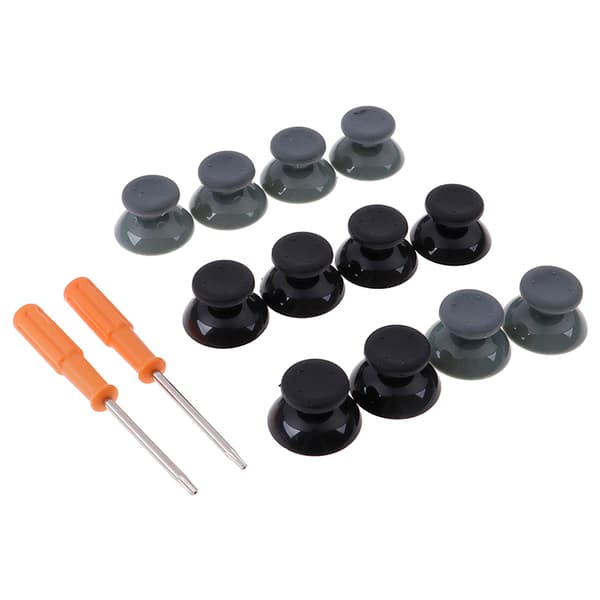 7 stk/sæt 3D Analog Stick Thumbsticks Caps Reparationsdele Værktøj Til Black
