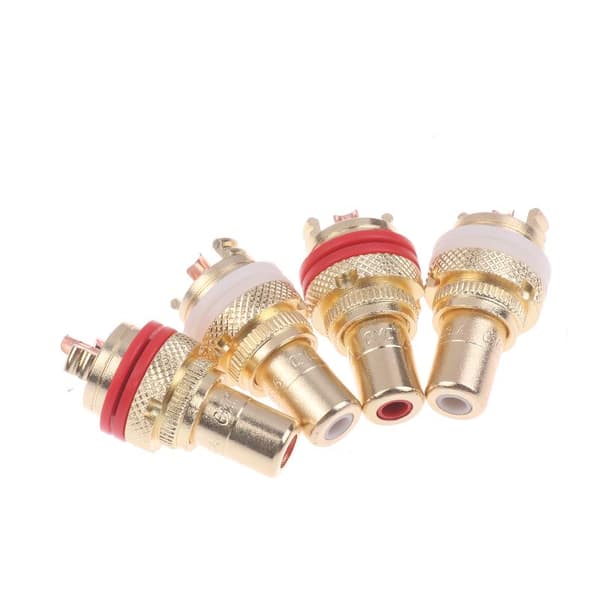 2/4 stk. RCA Jack Stik CMC RCA Fatning til Højttalerterminaler o Wi 1Pair