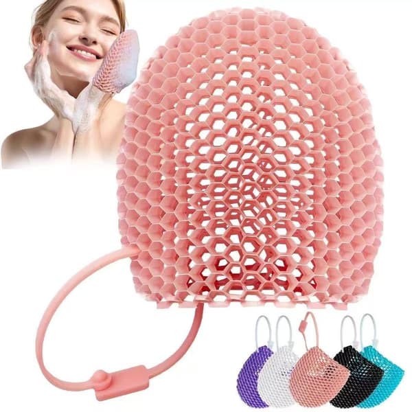 Honeycomb eksfolierende dusjfingerhetter kroppsskrubbrensing B Purple