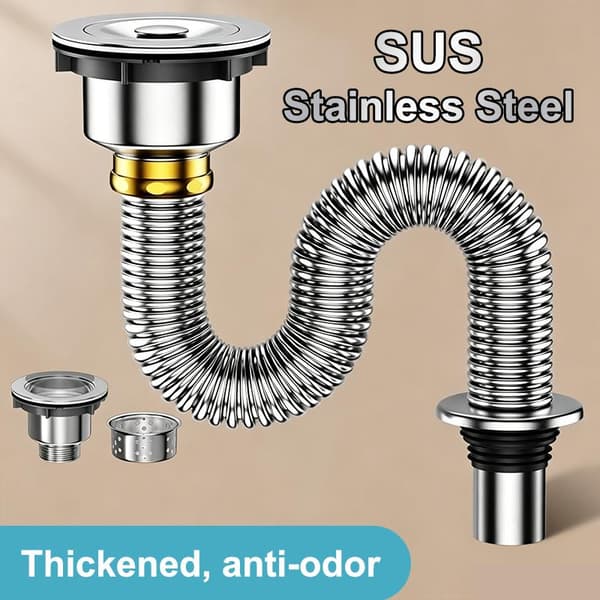 Køkkenvask Afløbsfilter i Rustfrit Stål Enkelt Slot Universal A1
