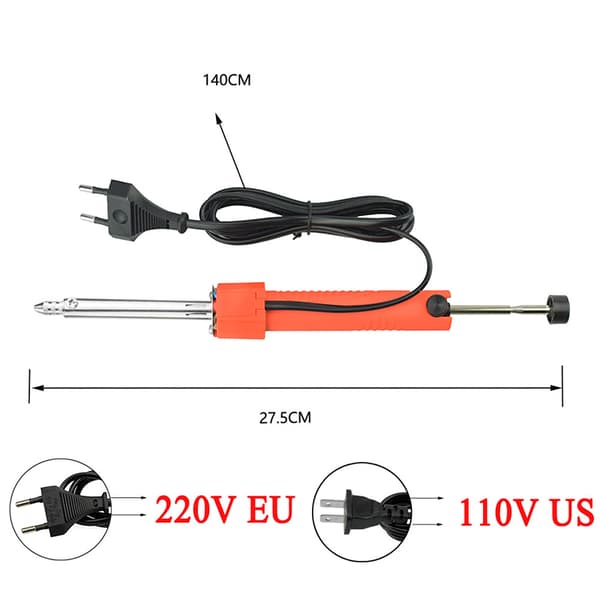 Elektrotermisk vakuumloddesuger EU US Loddekolbe Pen Re EU adapter
