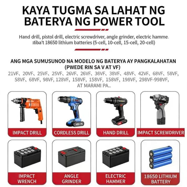Batteriladdare 21V Universal Litiumbatteri Litium Li-on Pow 21v