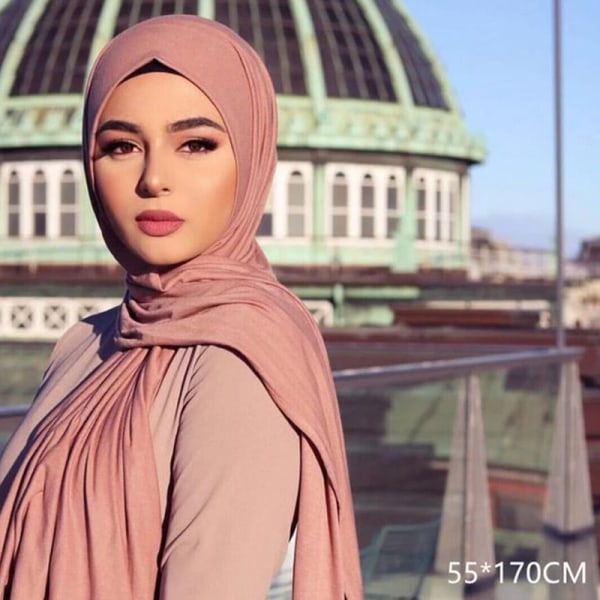 1 stk Hijab skjerf For muslimske kvinner Sjal Hijabs Modal Woman Turba Army green