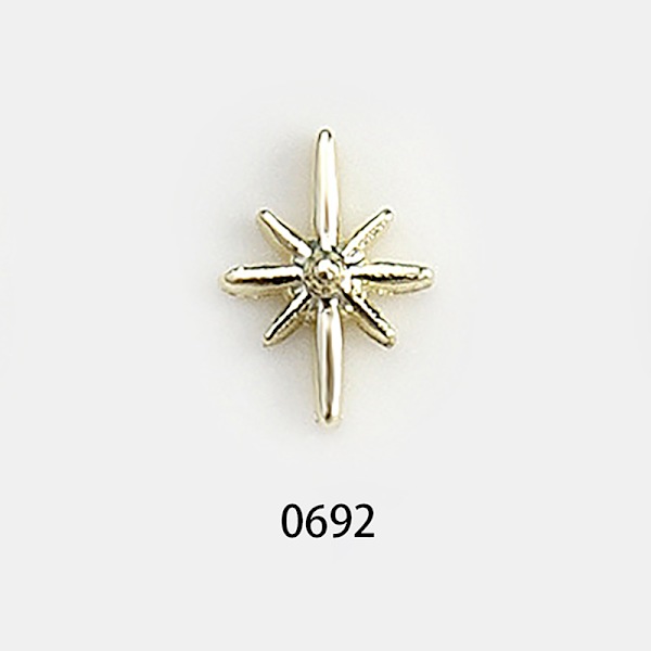 10 stk Star And Crescent Nail Charms Til Nail Art 3d Jewelrys Mo 0692