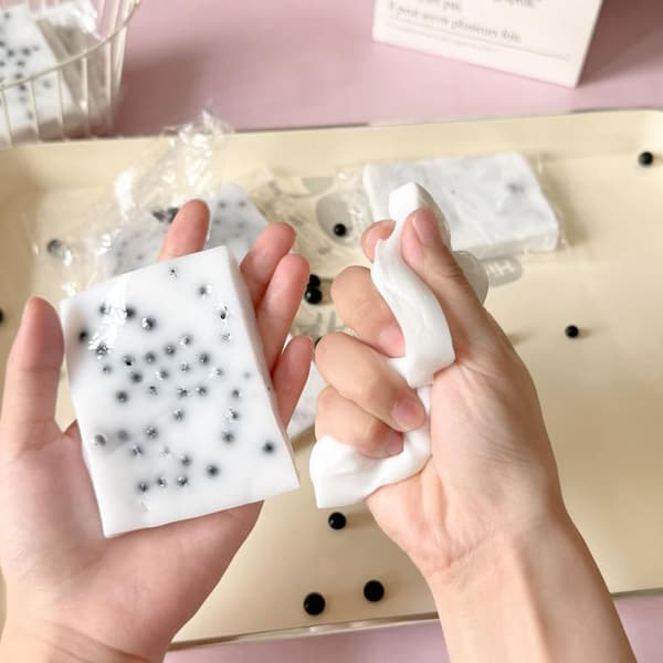 2 stk. sensoriske leker for kvisepressing, supermyke fidget-leker for lindring White