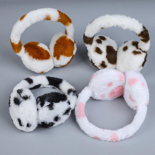 Vintervarme Fluffy Ørevarmere e Bløde Farverige Fuzzy Ørevarmere Øre Black