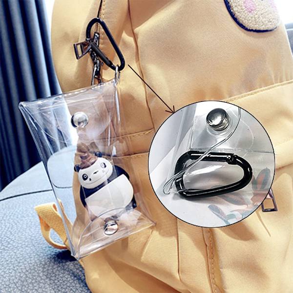 Läpinäkyvä kolikkokukkaro PVC kirkas minikukkaro naisille tytöille