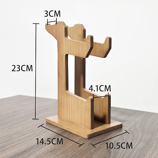 Multifunktionel Universal Spillecontroller Stand i Massivt Træ Og A2