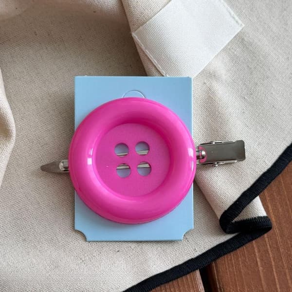 Y2K Extra Stor Knapp Sida Hårklämma e Retro Anknäbb Luggar Si Purple