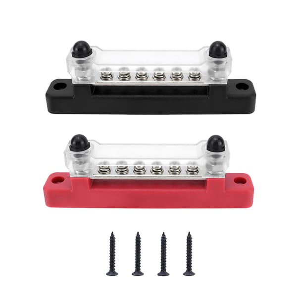 1/2st Samlingsskena Batteriströmfördelningsblock 12V M6 Stud Pos 1Pair
