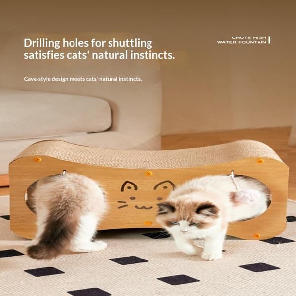 Hållbar kattssoffa - Robust kattklösbräda i kartong med vävd M