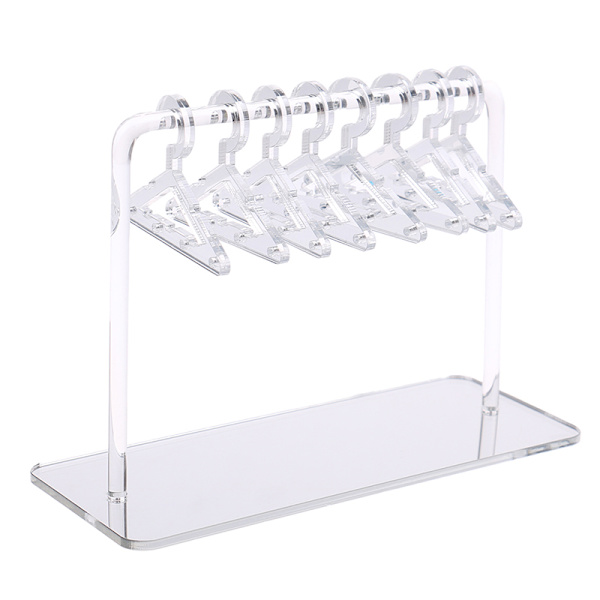 1 sett Øredobber Show Case Akryl Hanger Form Bord Øredobber D Silver