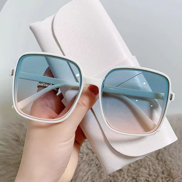 Gradient Eyeglasses Lady UV Protection Shade Solbriller Dame B A5