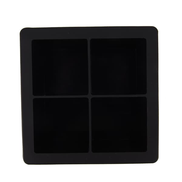 Jättiläinen silikoni Ice Cube Square Jumbo King Size iso musta mould