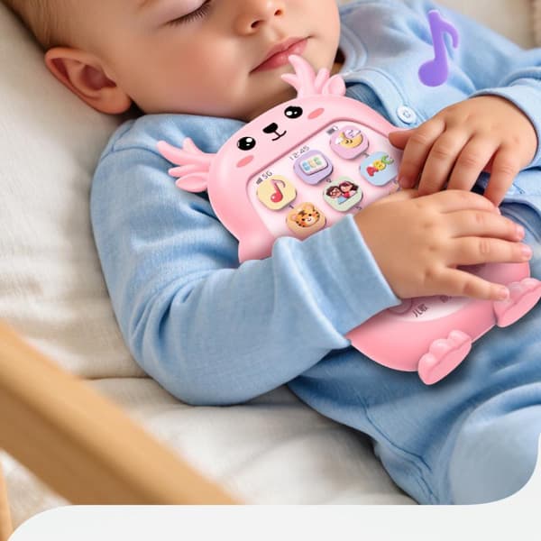 e Hjorteformet Babytelefonlegetøj Multifunktionel Baby Tyggemusik Blue