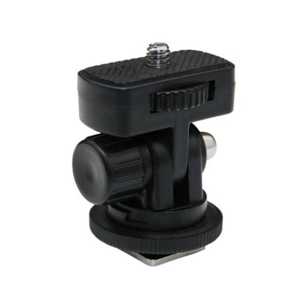1/4 tommer skruetråd Cold Shoe Tripod Mount Adapter Kamera Mou