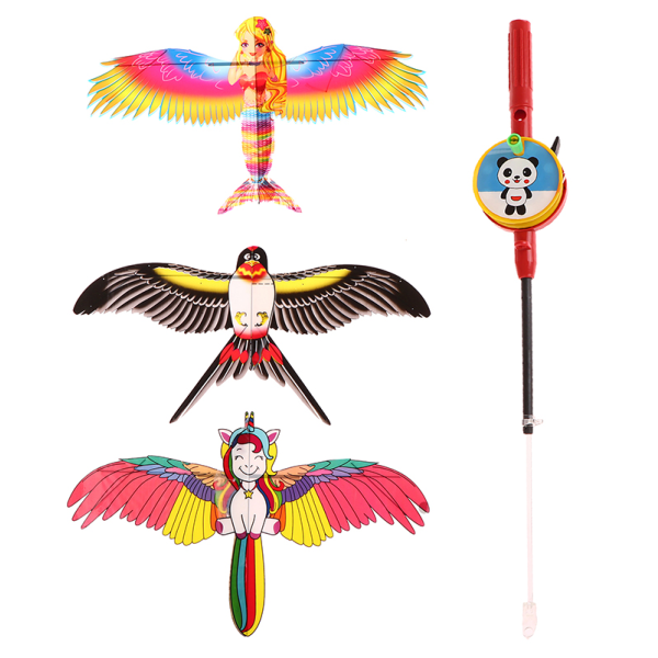 Dynamisk Parrot Swallows Eagle Kite Med Håndtak Kids Flying Kite A7