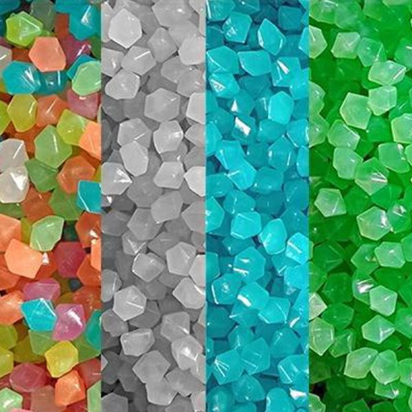 50 st Utomhus självlysande stenar lyser i mörka trädgårdsstenar Multicolor