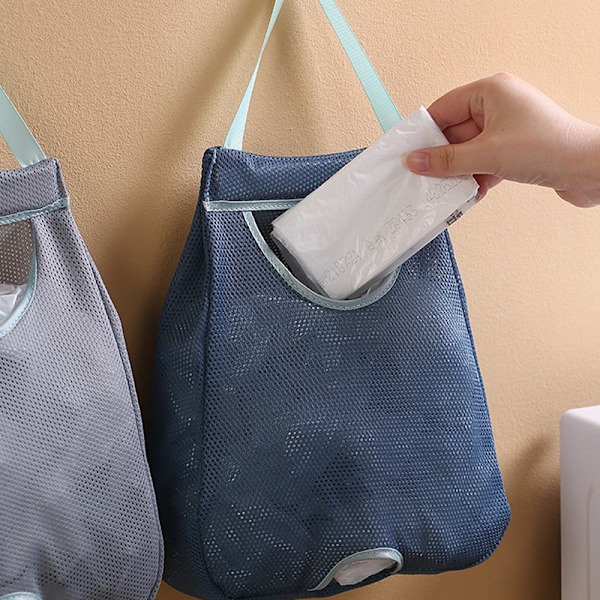 Kjøkkenavfallspose Oppbevaringsboks For Plastpose Vegg Hengende Ba Black Regular