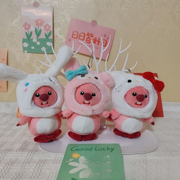 Kawaii Lovely Plush Ruby Transform Sanrio Plushie Doll nøkkelring A9