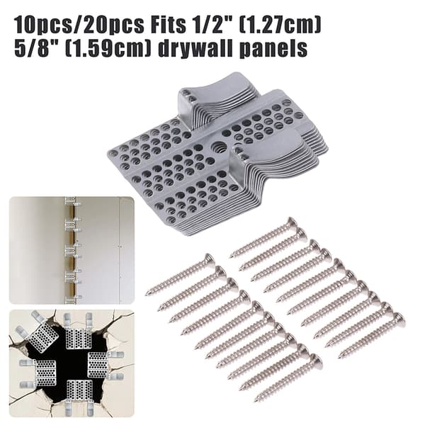 10/20 stk. kraftige gipspladereparationsclips, velegnet til 1/2-tommer 20pcs