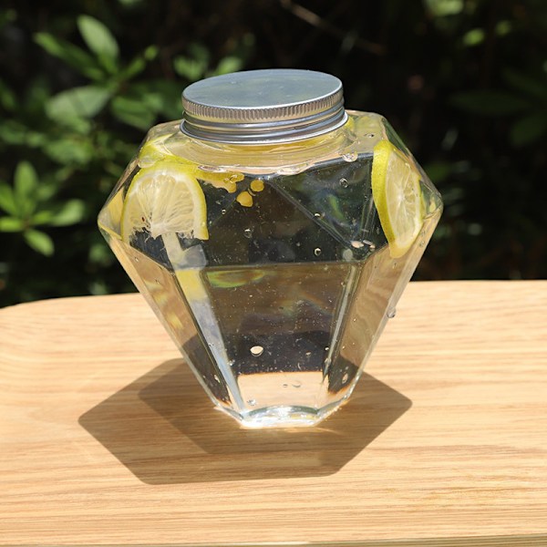 500ml Transparent Diamantformet Flaske Kald Drikke Boble Te C 2