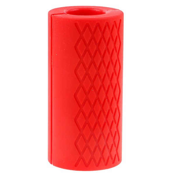 Skivstångsgrepp Hantel Silikongrepp Pull Up Tyngdlyftning Anti Red