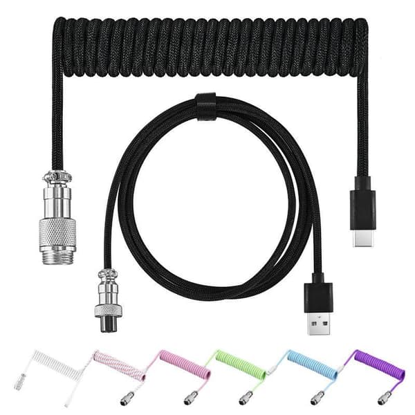 USB Type C -kierrekaapeli mekaaniselle näppäimistölle Max Aviation Co A2