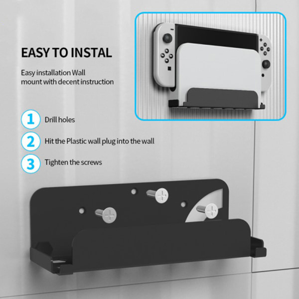 Væghængende holderbeslag til Nintendo Switch/Switch black