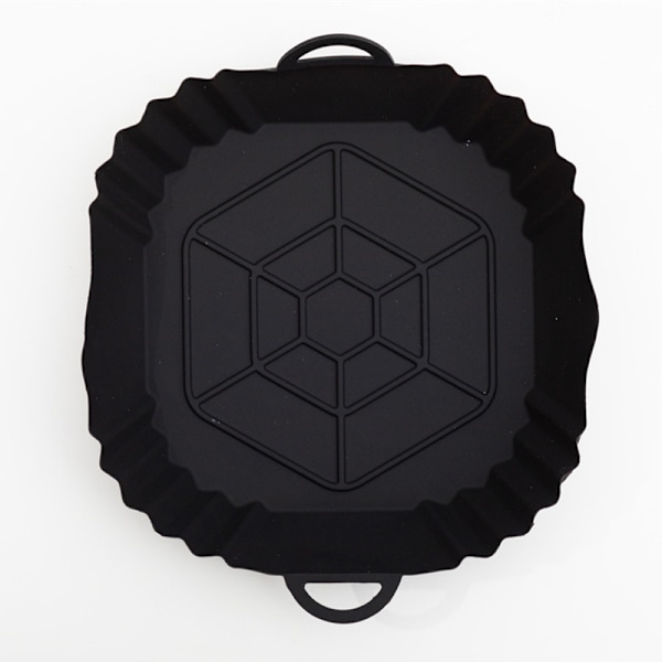 Silikonformar för Airfryer, non-stick, ugnsäkra SquareBlack