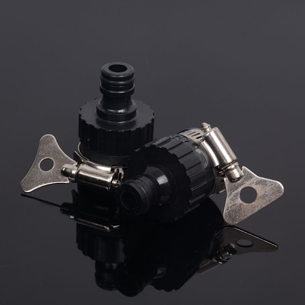 Universal vandhane adapter plastik slange fitting hurtig forbindelse Black