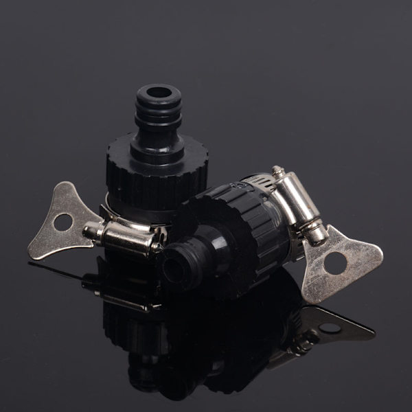 Universal Vannkran Adapter Plast Slangekobling Hurtigkobling Black