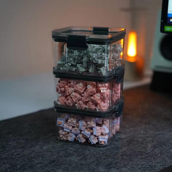 Tastaturbrytere Beholder Oppbevaringsboks PC Polykarbonat Bryter Transparent