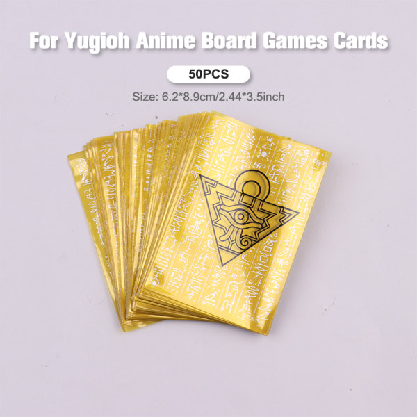 50 stk (1 pakke) Yu-Gi-Oh! Cosplay Millennium Puzzle Anime Board G Gold