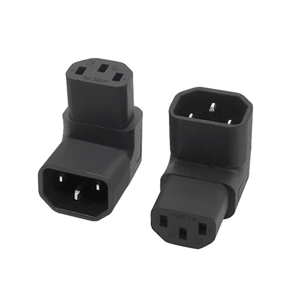 10A 3Pin IEC-stik nede OP 90 vinklet IEC 320 C14 han til C1 A3
