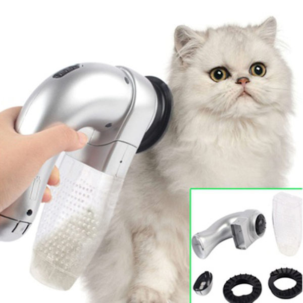 cat dog pet hair fur remover grooming brush comb vacuum cleaner Grey 19cmx11cmx6cm