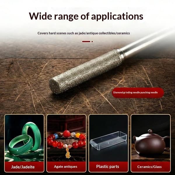 5 stk. Mini Diamant Cylindrisk Fil Lille Diameter Broaching Fil A2