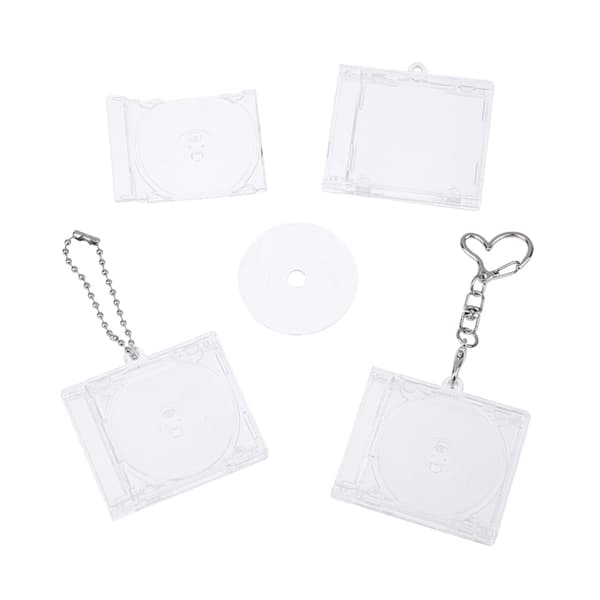 Tyhjä albumi Mini CD-kotelo Avaimenperä CD-soitin Avaimenperä DIY Reppu A7