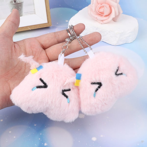 Plysjleker Squeak Pink Pendant Anime Plush Pendant nøkkelring A1