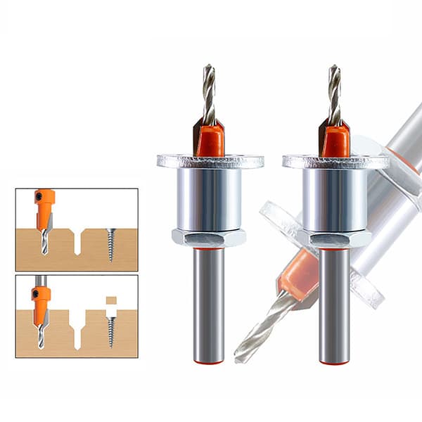 Justerbar Countersink Trebearbeidingsruter Core Limiter Alloy Dr A10